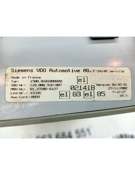 CUADRO INSTRUMENTOS MAN TG - A 18 XXX - 91594