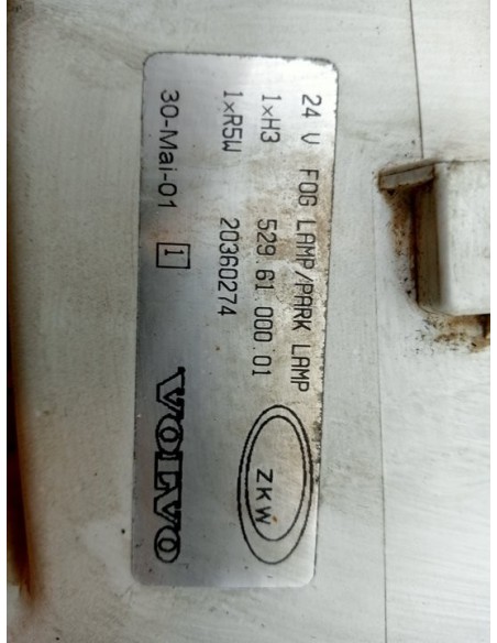 FARO ANTINIEBLA DERECHO VOLVO FH 12 ASTA 2001 E2 / E3 - 92333