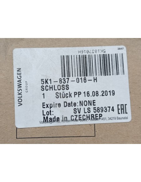 CERRADURA PUERTA DELANTERA DERECHA VOLKSWAGEN GOLF VI - 97440