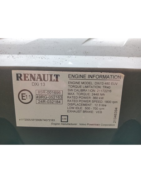 [111547] MOTOR COMPLETO - RENAULT MAGNUM 480 DXI