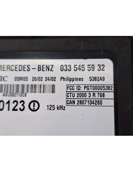 [111297] CENTRALITA - MERCEDES SPRINTER 02.00 - CAJA CERRADA (01/1999 - 01/2006)