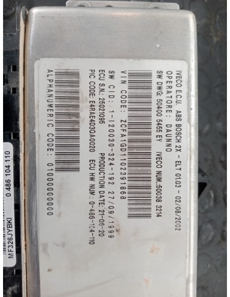 [111049] CENTRALITA ABS - IVECO EUROCARGO TECTOR (01/2001 - 12/2003)