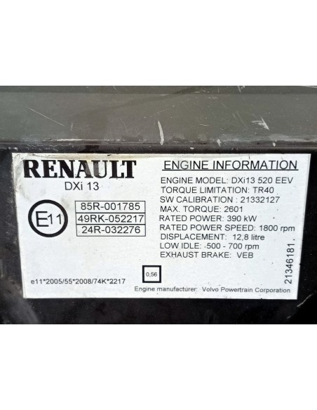 [107574] TAPA BALANCINES - RENAULT MAGNUM 4XX.18/4XX.26 02 - (01/2001 - 12/2006)