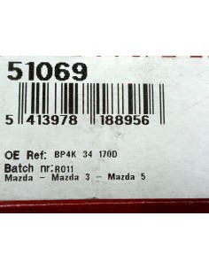 [97429] BARRA ESTABILIZADORA TRASERA - MAZDA 2 LIM. () 2