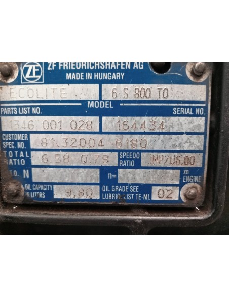 [98102] CAJA CAMBIOS - MAN TG - L 7.XXX / 8.XXX (01/2005 - 12/2017)