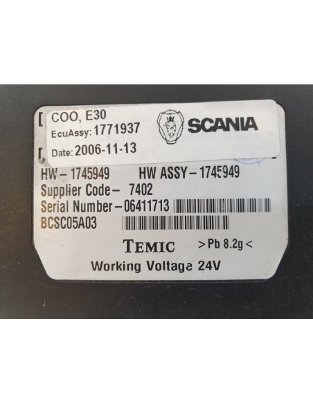 [91344] CENTRALITA ECU ASSY - SCANIA SERIE 4 (P/R 94 G) (01/1996 - 01/2004)
