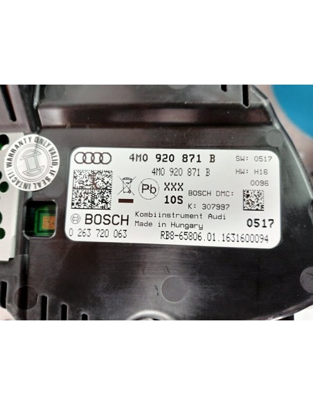 [93371] CUADRO INSTRUMENTOS - AUDI Q7 (4M) (01/2015 - 12/2019)