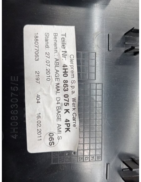 [95669] GUANTERA CONSOLA CENTRAL - AUDI A8 (D2) (01/1994 - 01/1999)