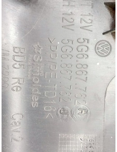 [96505] GUARNECIDO PORTON TRASERO - VOLKSWAGEN GOLF VII LIM. (01/2012 - 12/2017)