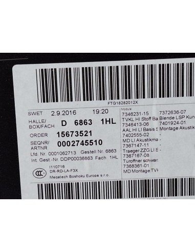 [101961] GUARNECIDO PUERTA TRASERA IZQUIERDA -...