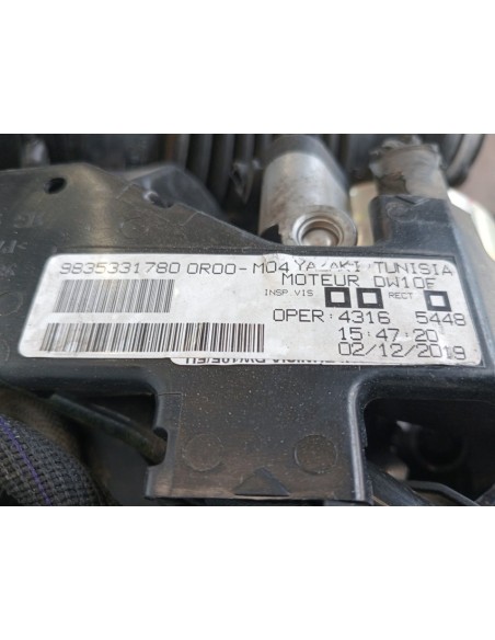 [104645] MOTOR COMPLETO - CITROEN JUMPY FUGÓN (01/2016 - 12/2020)