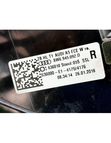 [95370] PILOTO TRASERO DERECHO - AUDI A5...