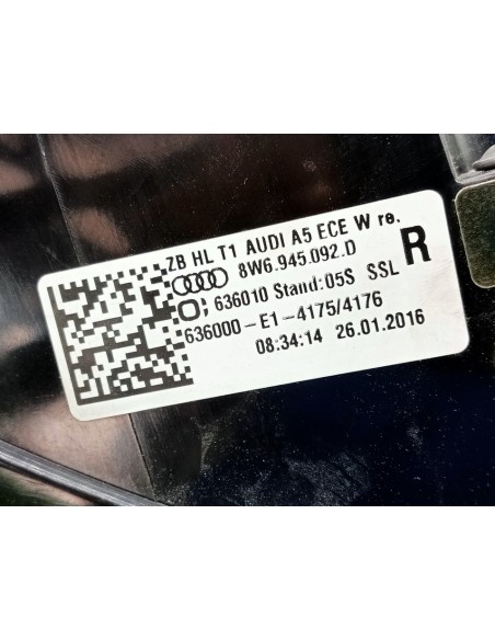 [95370] PILOTO TRASERO DERECHO - AUDI A5 CABRIOLET (F57)