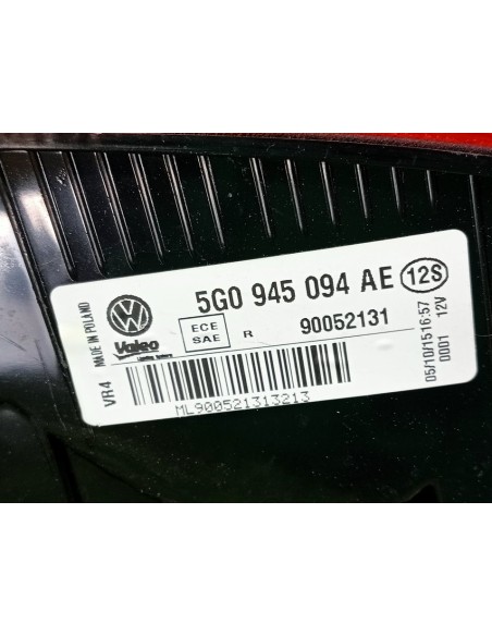 [95347] PILOTO TRASERO DERECHO INTERIOR - VOLKSWAGEN GOLF VII LIM. (01/2012 - 12/2017)
