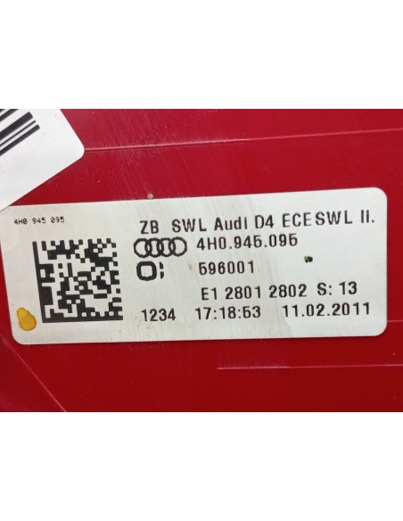 [96931] PILOTO TRASERO IZQUIERDO - AUDI A8 (D2) (01/1994 - 01/1999)