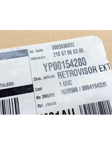 [97309] RETROVISOR DERECHO - OPEL GRANDLAND X