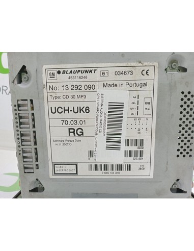 [95125] SISTEMA AUDIO / RADIO CD - OPEL VIVARO...