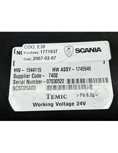 [98438] UNIDAD CONTROL ECU - SCANIA SERIE 4...