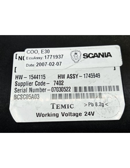 [98438] UNIDAD CONTROL ECU - SCANIA SERIE 4 (P/R 94 G) (01/1996 - 01/2004)